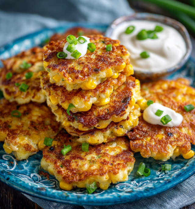 Cheesy Corn Fritters