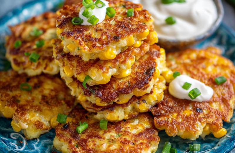 Cheesy Corn Fritters