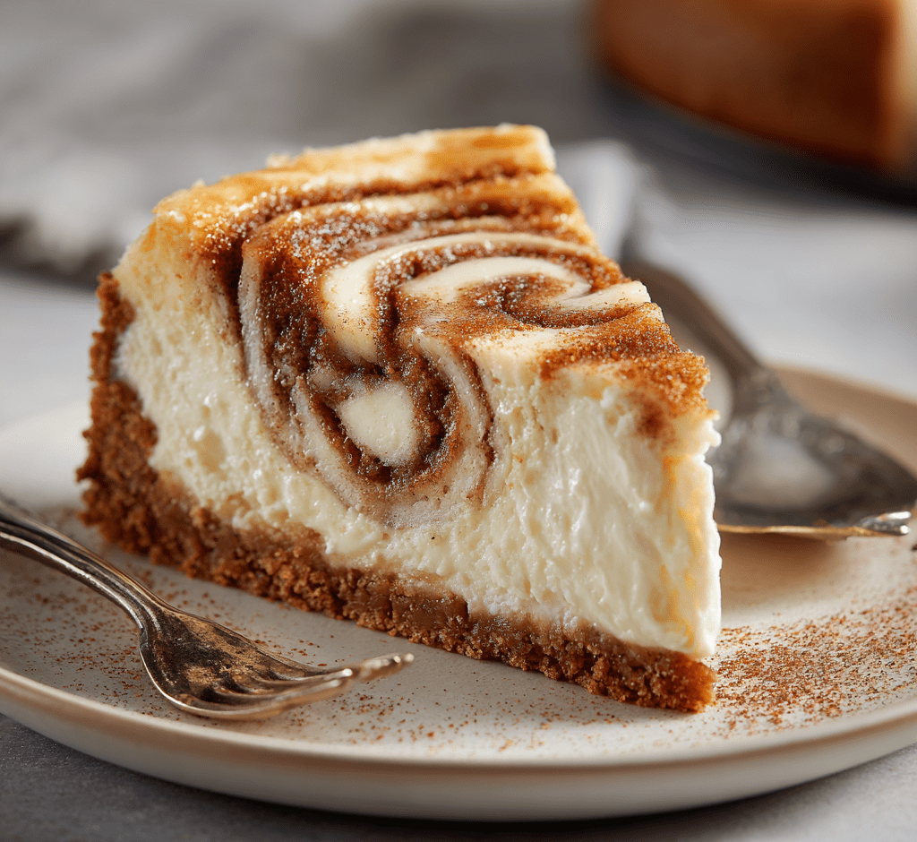 Blender Cinnamon Roll Cheesecake