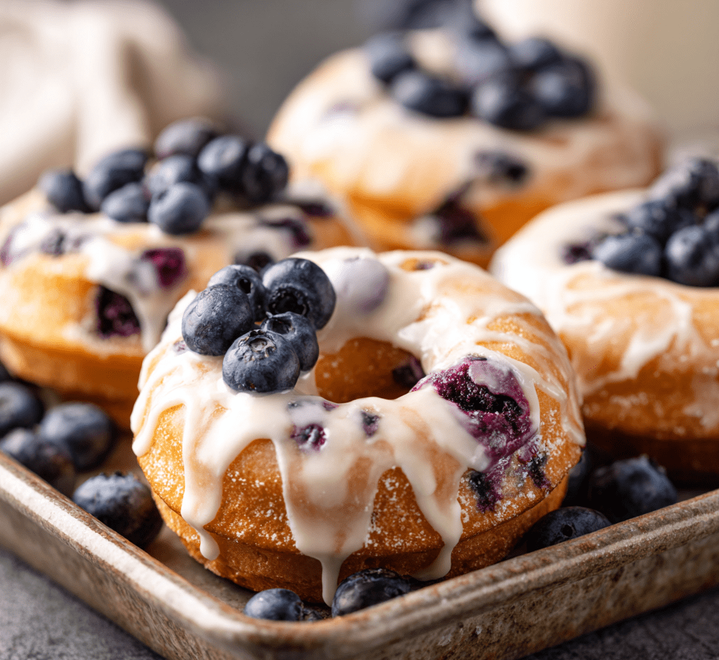 Blueberry Cake Donuts