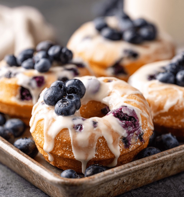 Blueberry Cake Donuts