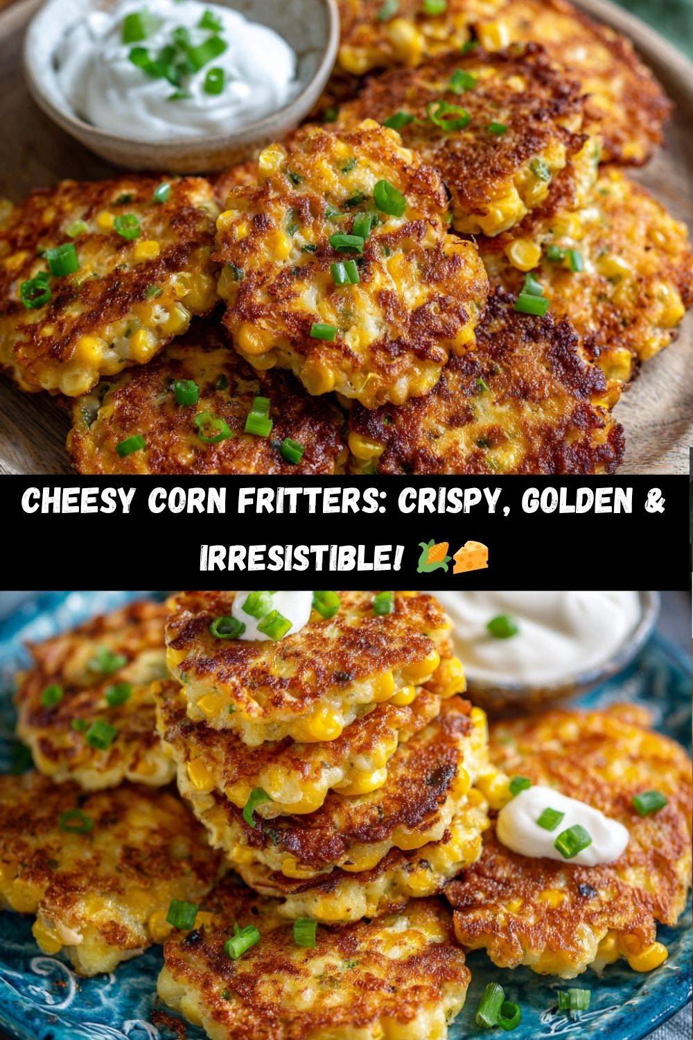 Cheesy Corn Fritters