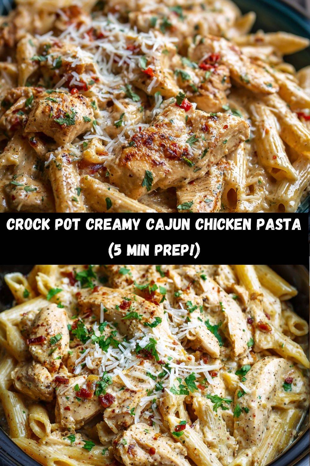 Crock Pot Creamy Cajun Chicken Pasta