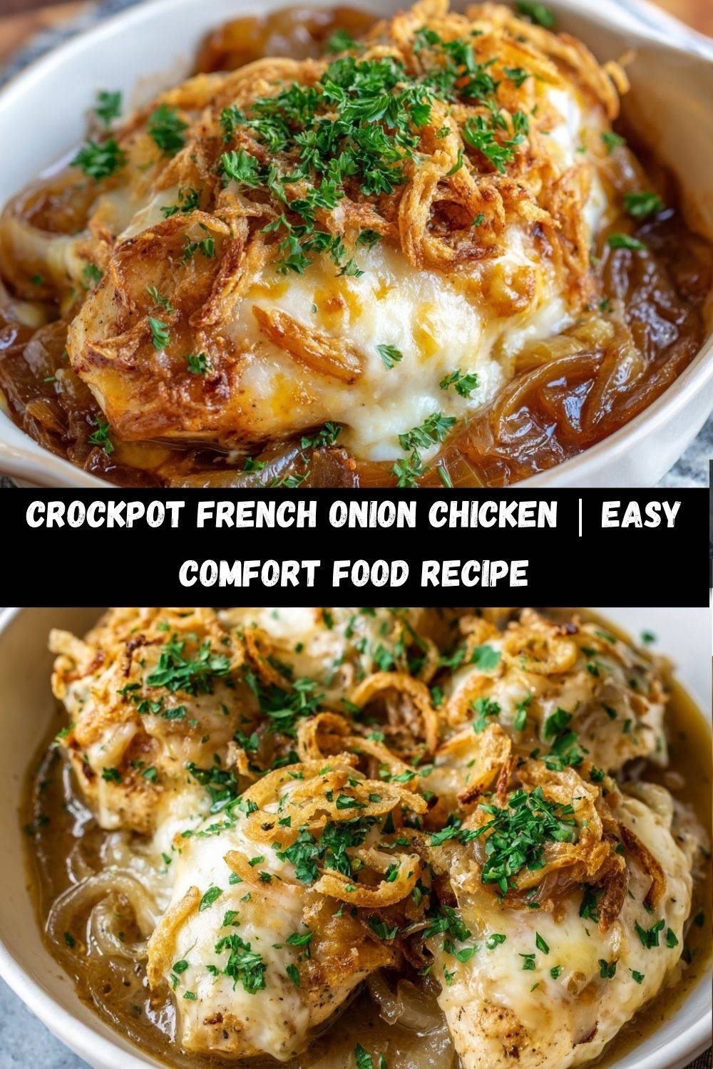 Crockpot French Onion Chicken