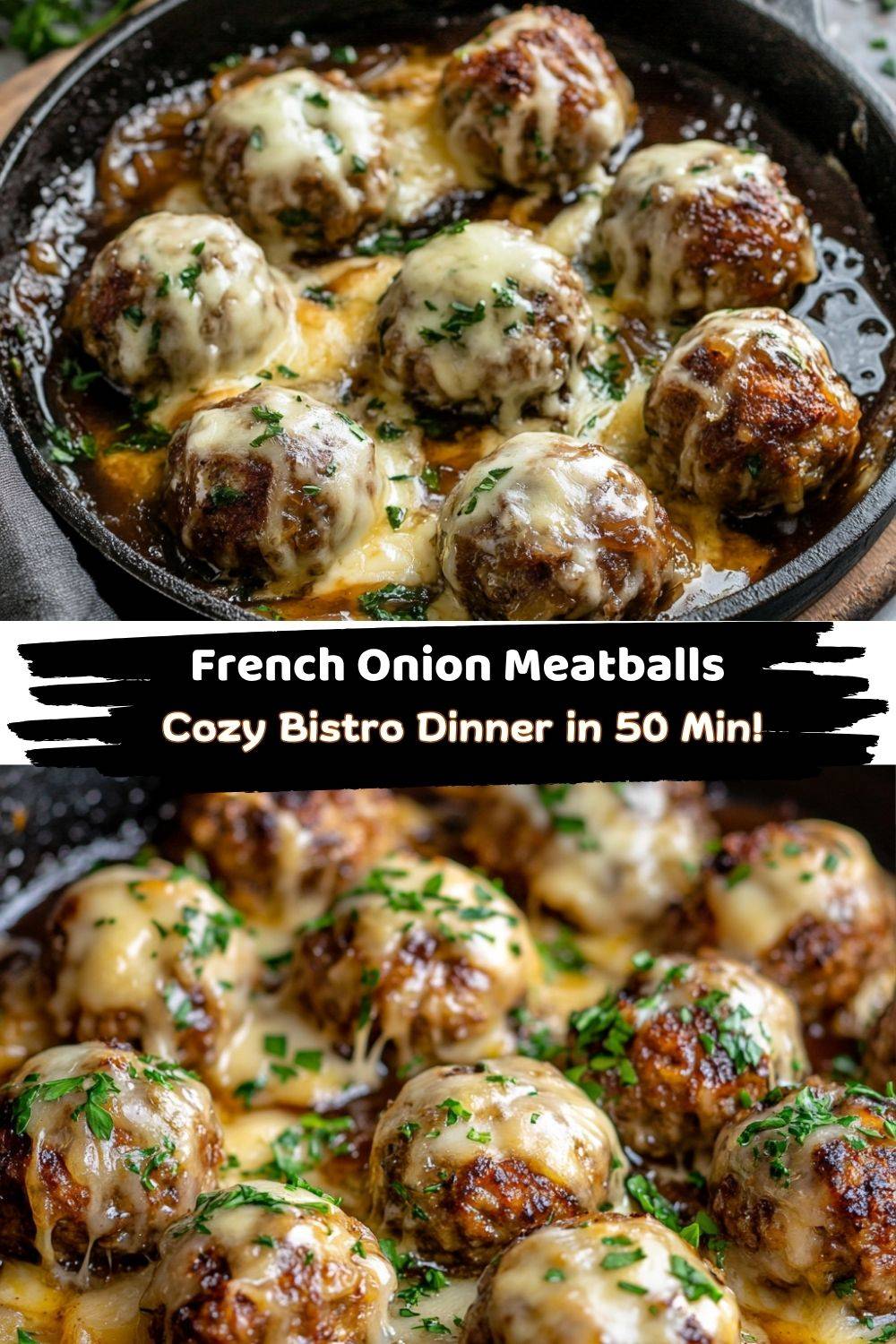 French Onion Meatballs