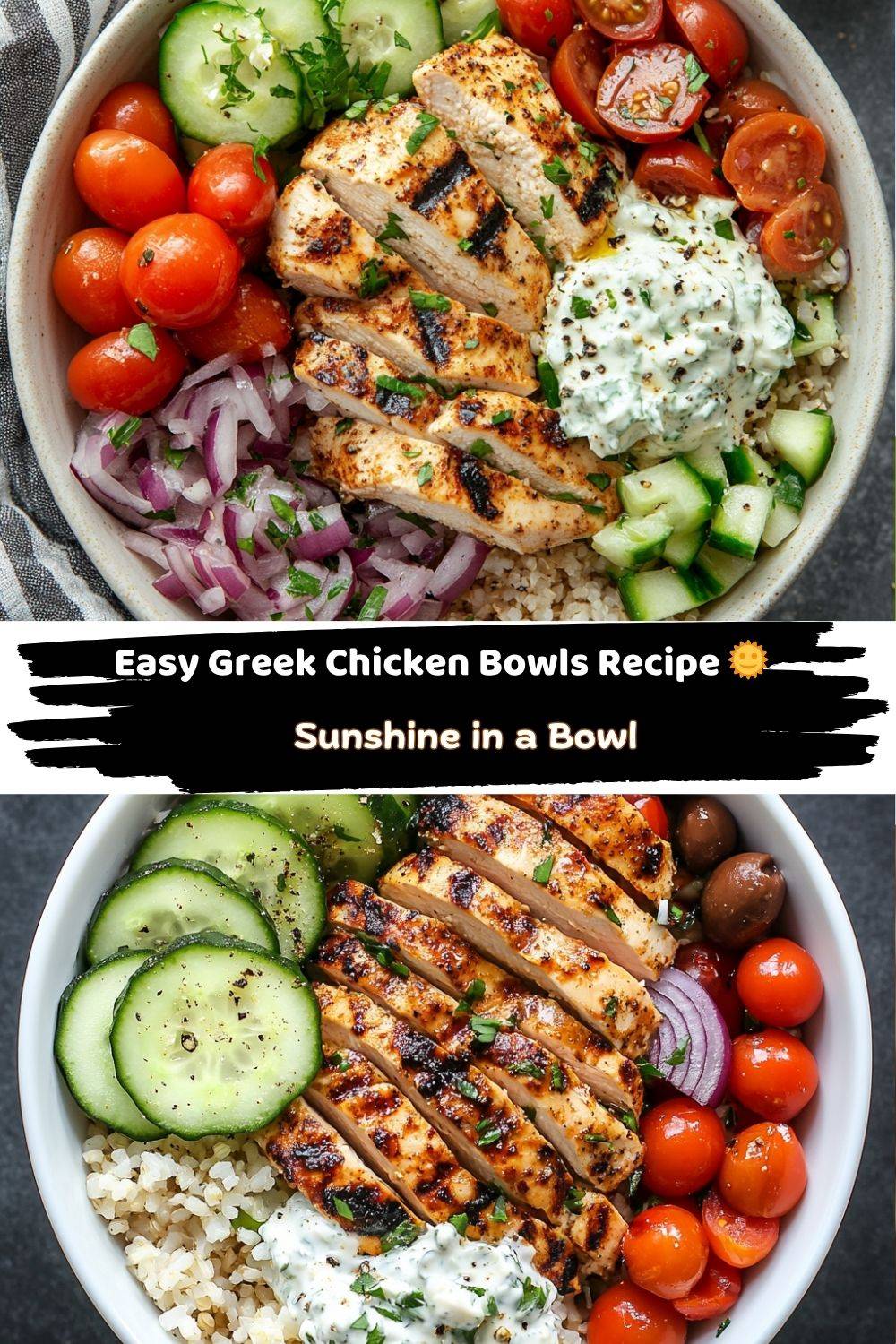 Greek Chicken Bowls