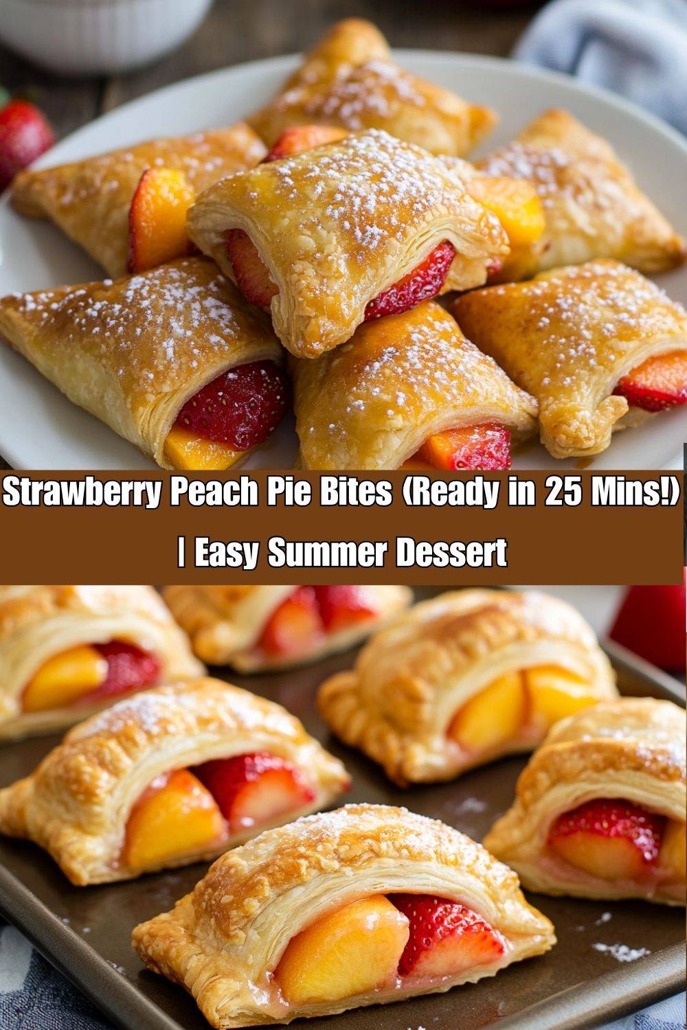 Strawberry Peach Pie Bites