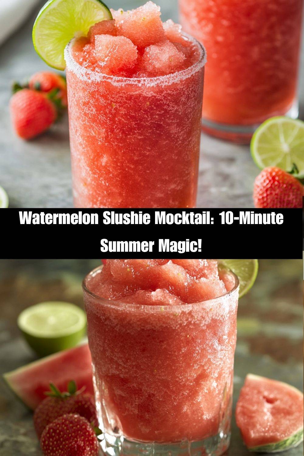 Watermelon Slushie Mocktail