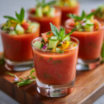 Tomato & Honeydew Gazpacho Shooters