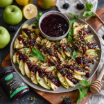 Apple Nachos with Blackberry Drizzle
