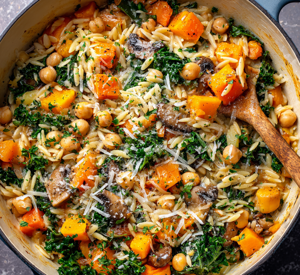 Creamy Orzo with Butternut