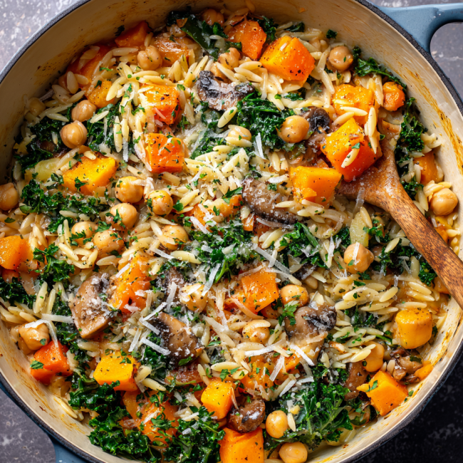 Creamy Orzo with Butternut