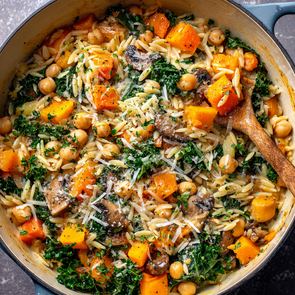 Creamy Orzo with Butternut
