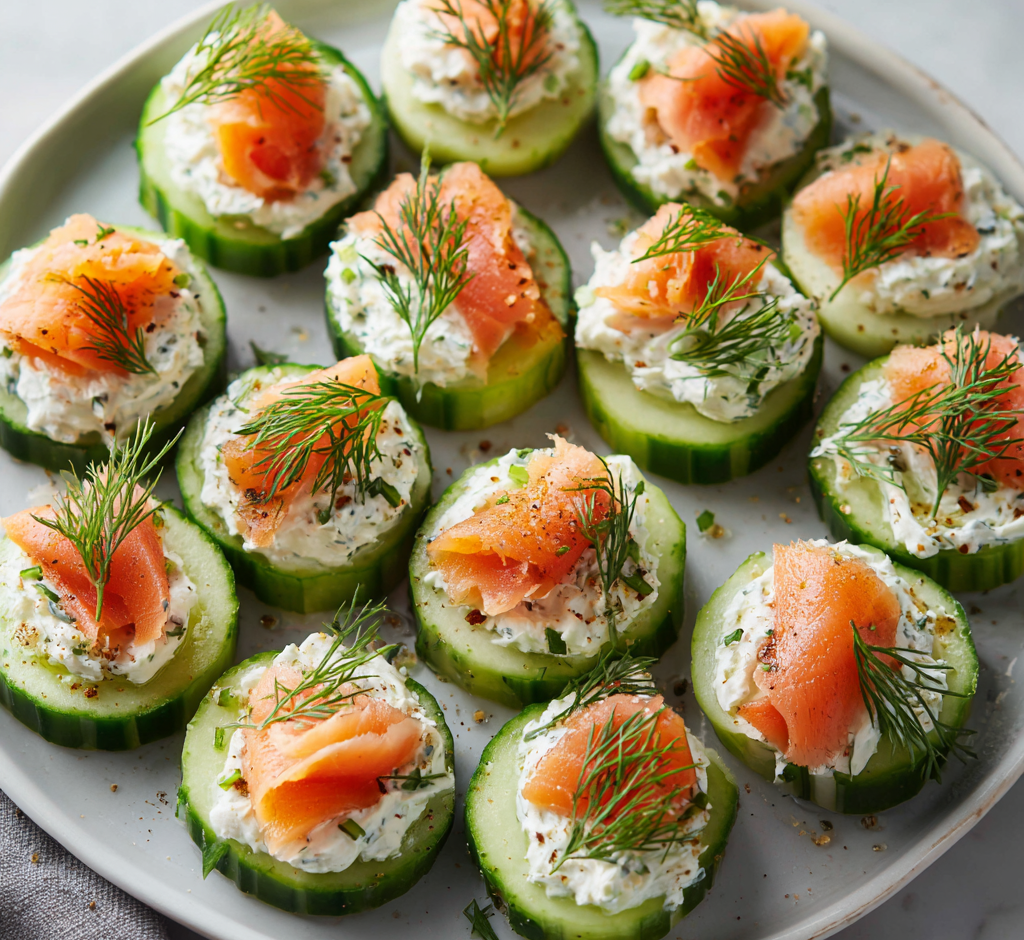 Cucumber Salmon Bites