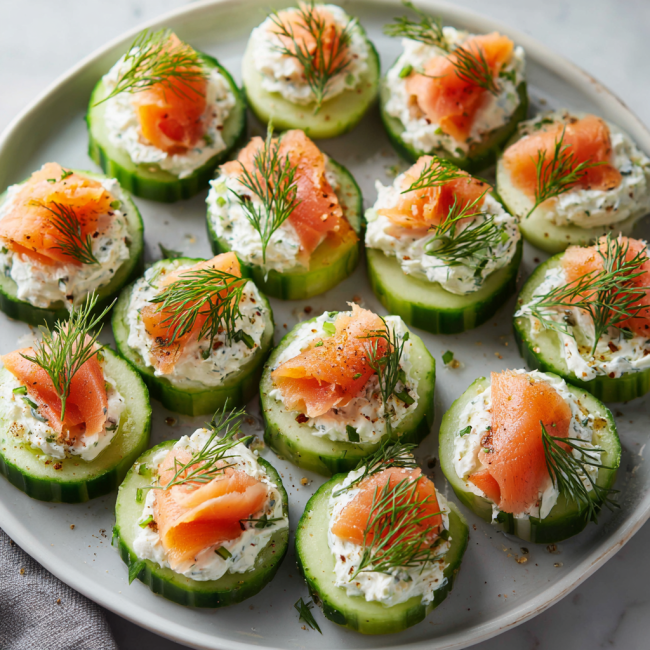 Cucumber Salmon Bites