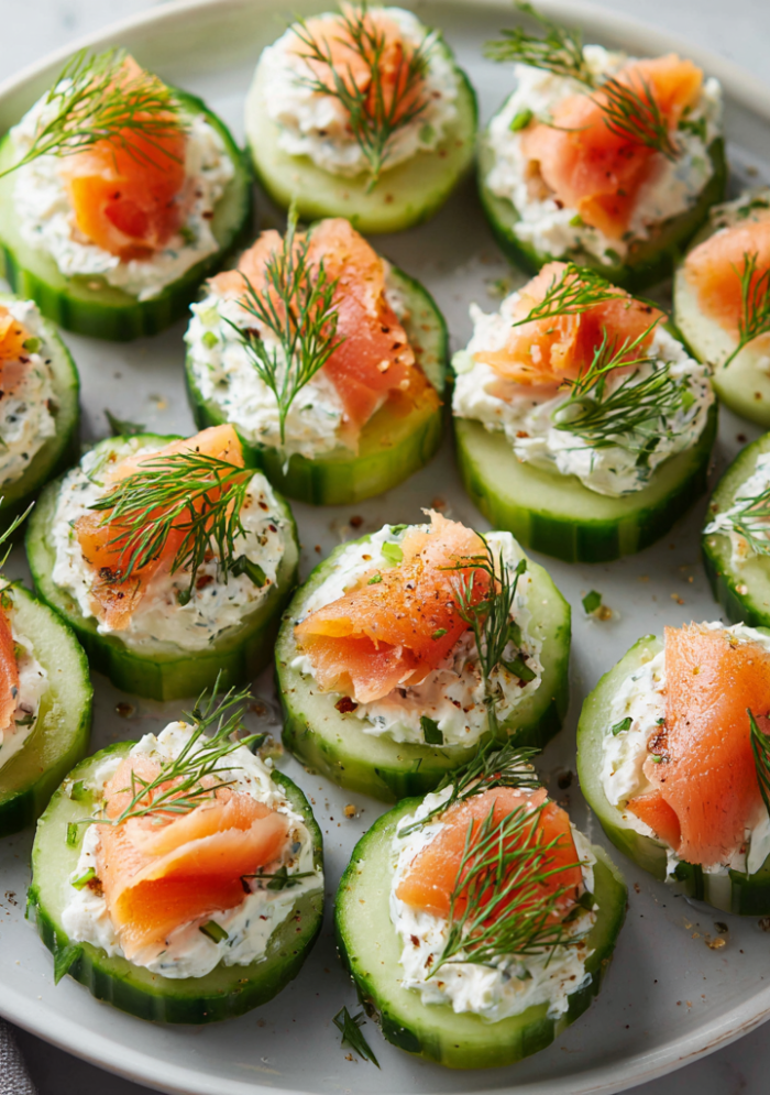 Cucumber Salmon Bites