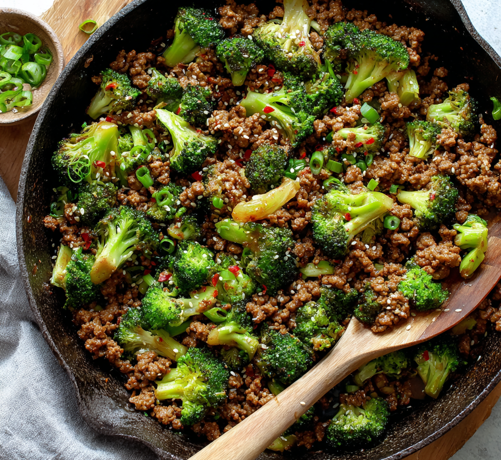 Ground Beef & Broccoli Skillet
