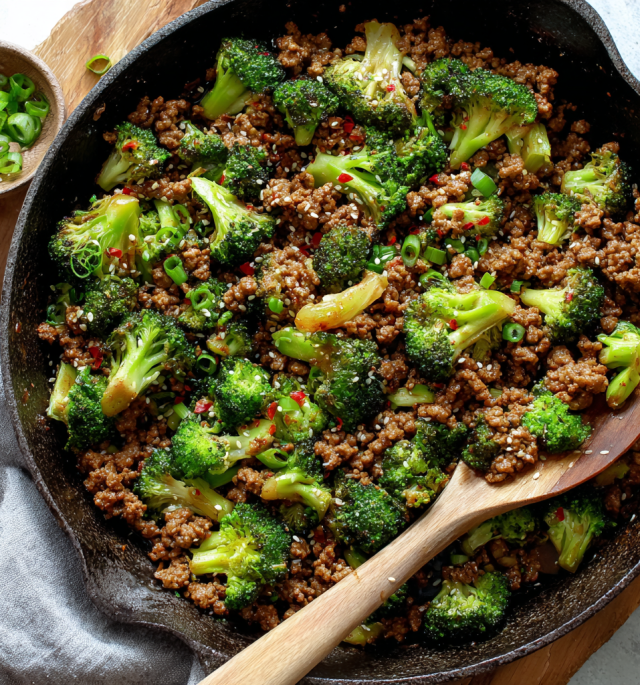 Ground Beef & Broccoli Skillet