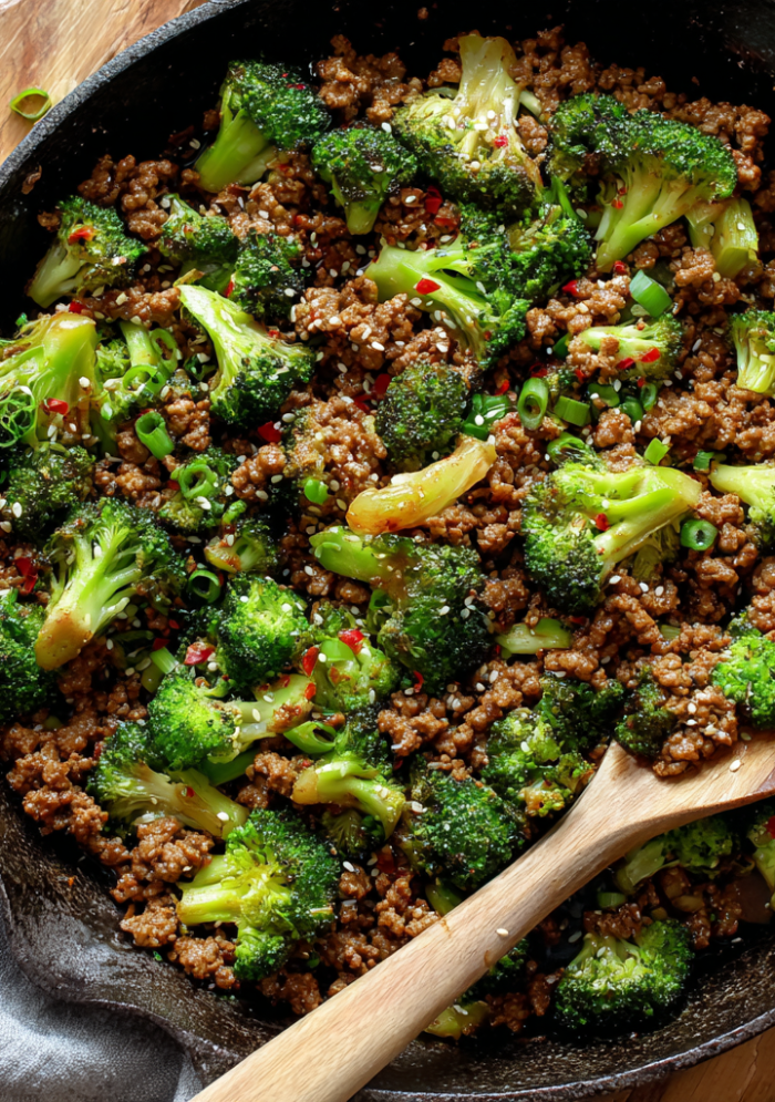Ground Beef & Broccoli Skillet