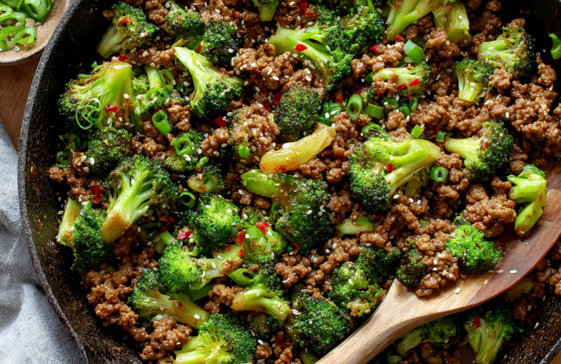 Ground Beef & Broccoli Skillet