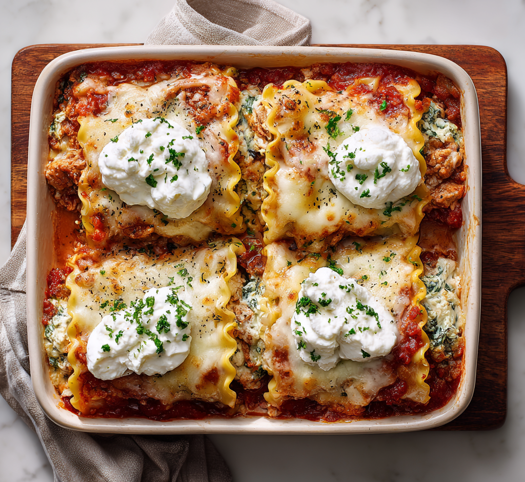 Chicken Lasagna Roll Ups