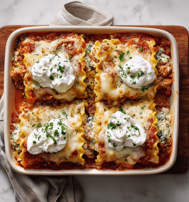 Chicken Lasagna Roll Ups