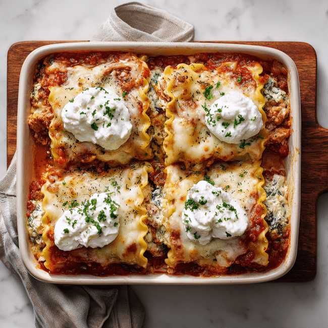 Chicken Lasagna Roll Ups