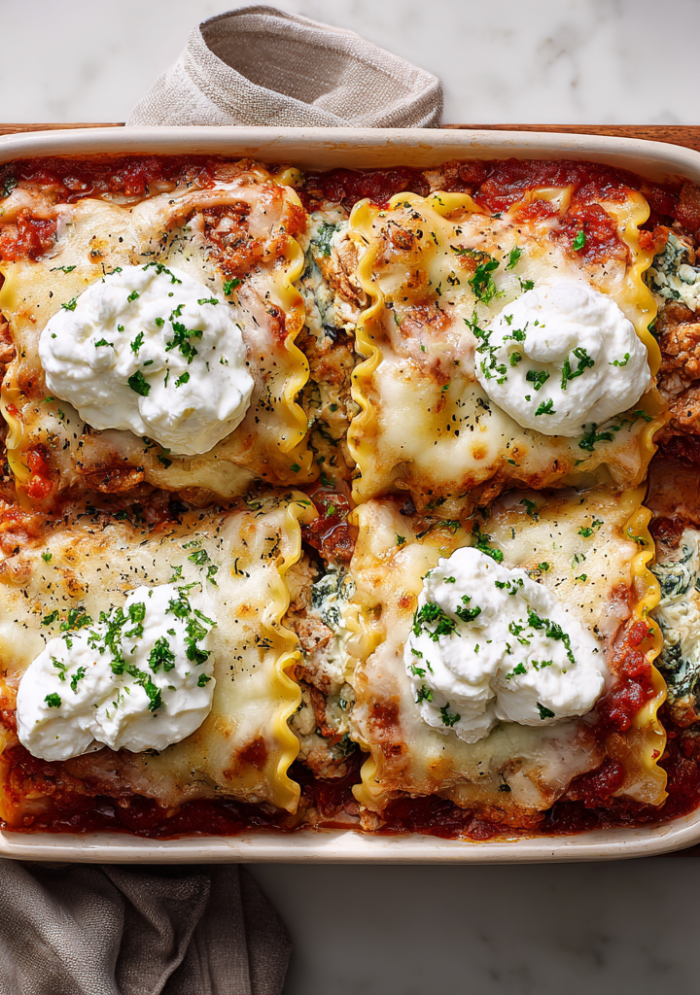 Chicken Lasagna Roll Ups