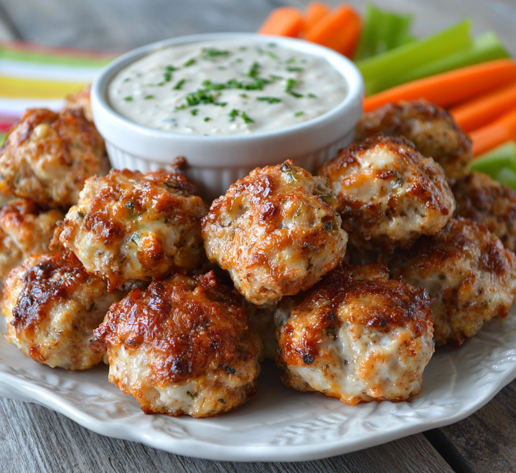 Greek Yogurt Ranch Chicken Poppers