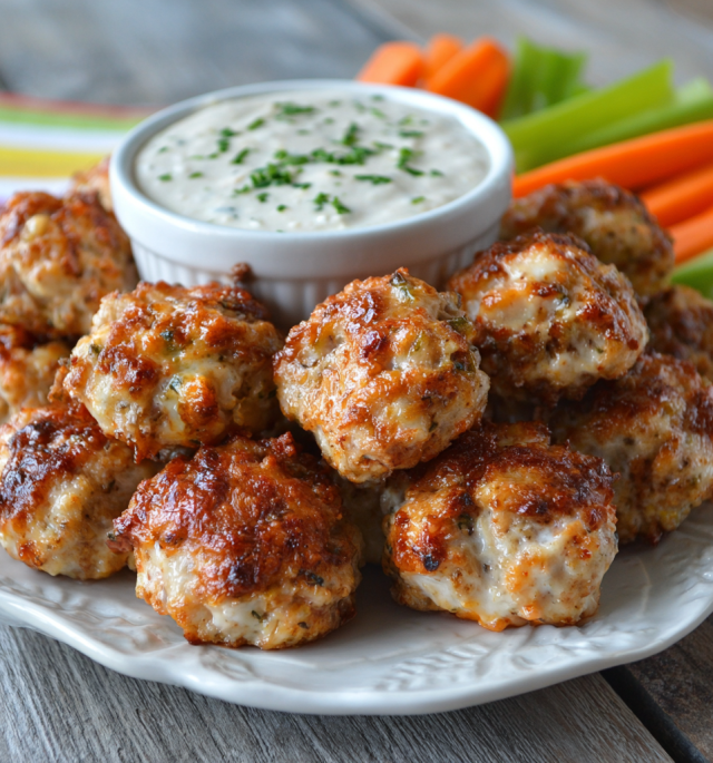 Greek Yogurt Ranch Chicken Poppers