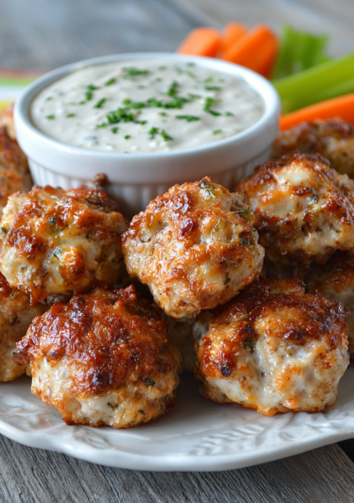 Greek Yogurt Ranch Chicken Poppers