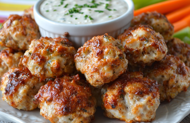 Greek Yogurt Ranch Chicken Poppers