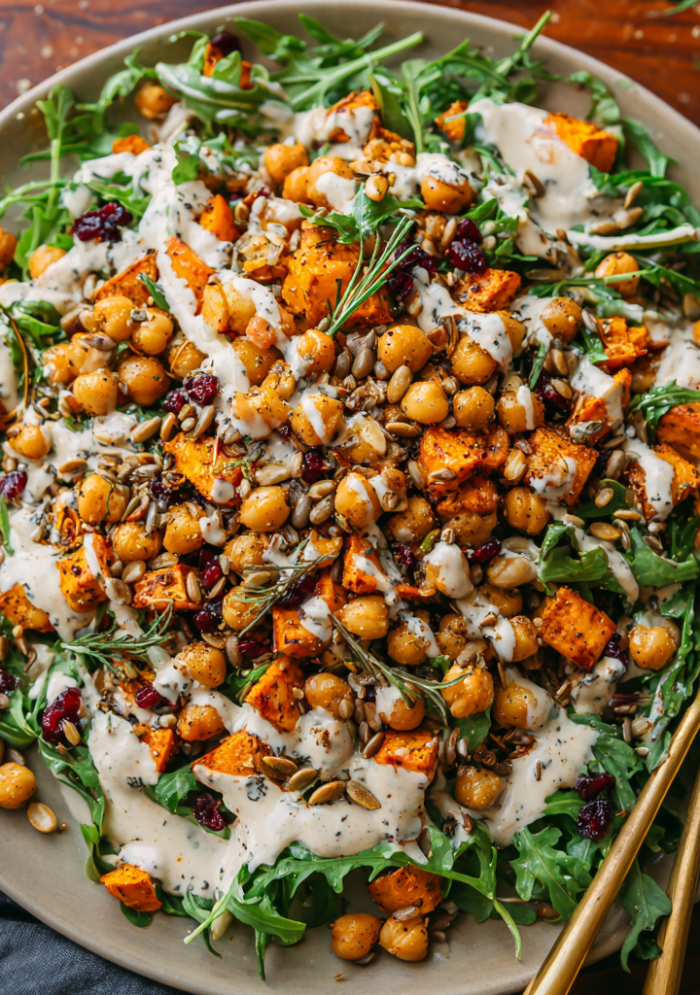 Roasted Chickpea and Sweet Potato Salad