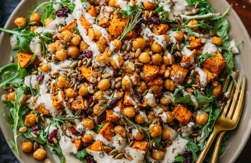 Roasted Chickpea and Sweet Potato Salad
