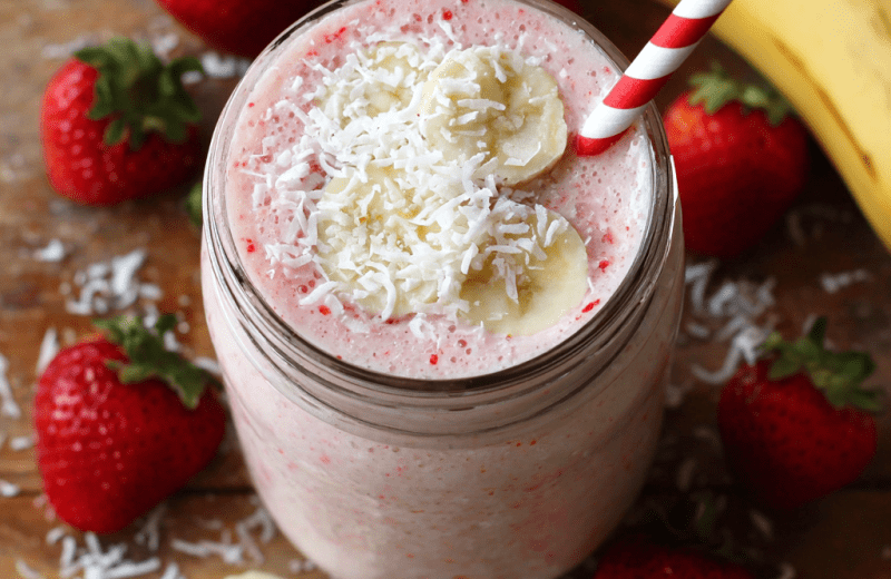 Strawberry Vanilla Coconut Smoothie