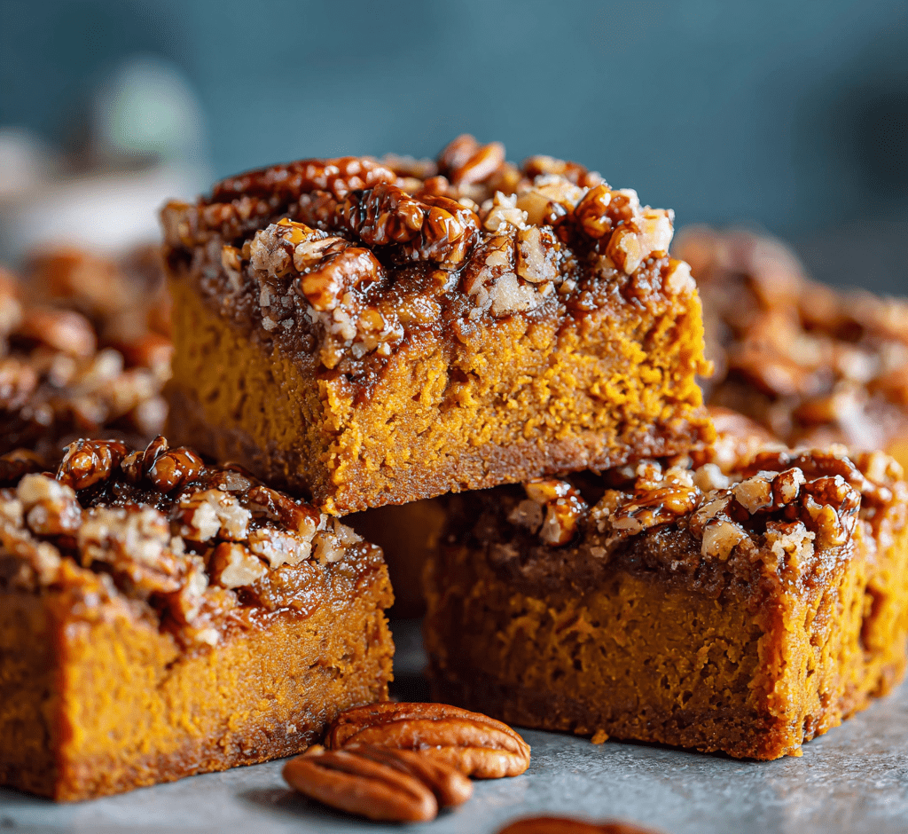 Brown Butter Sweet Potato Blondies with Pecan Crunch