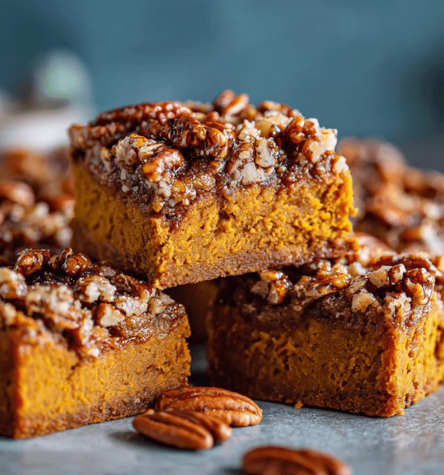 Brown Butter Sweet Potato Blondies with Pecan Crunch