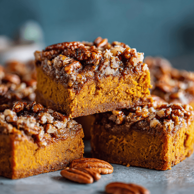 Brown Butter Sweet Potato Blondies with Pecan Crunch