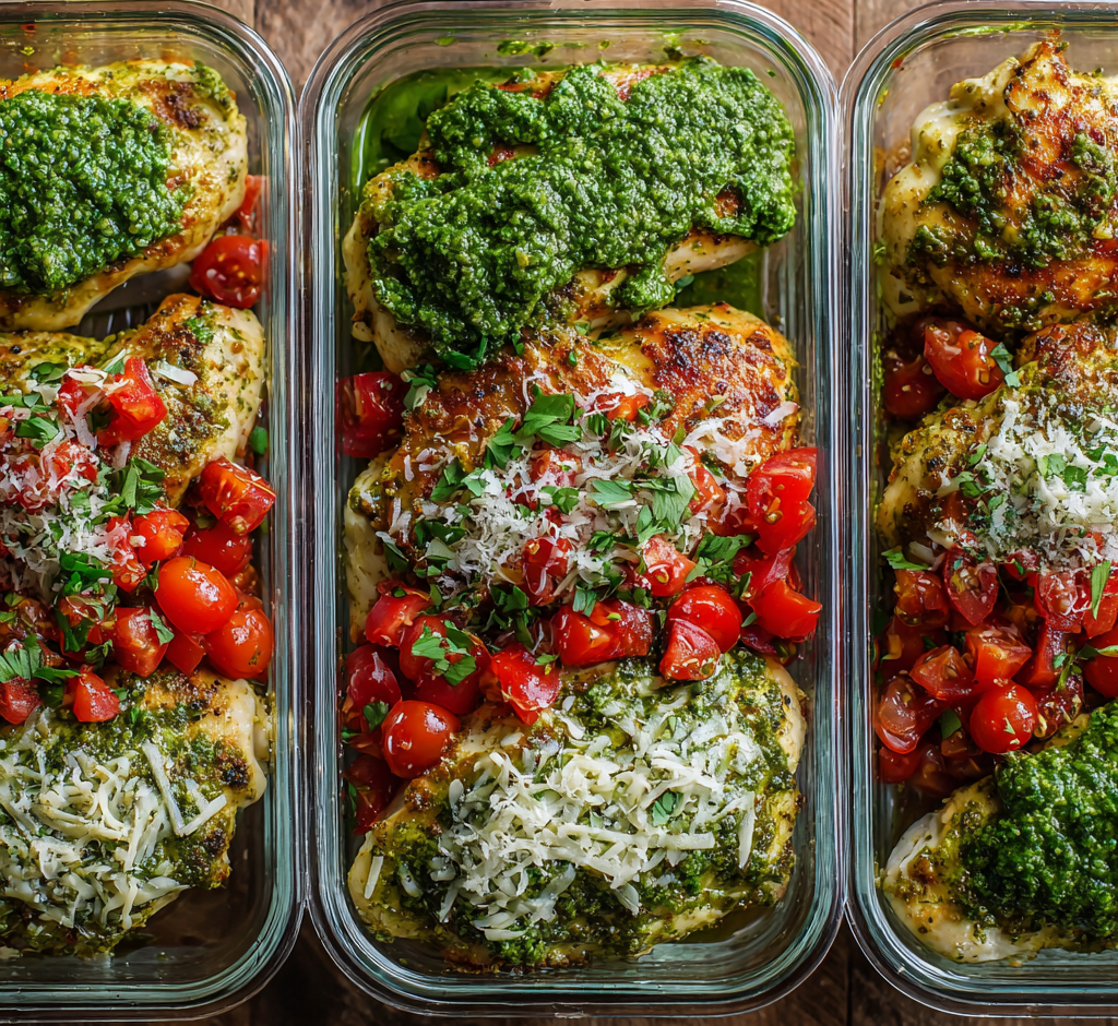 Pesto Chicken Meal Prep Bowls