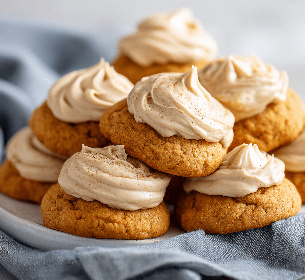 Pumpkin Cookies with Brown Sugar Frosting