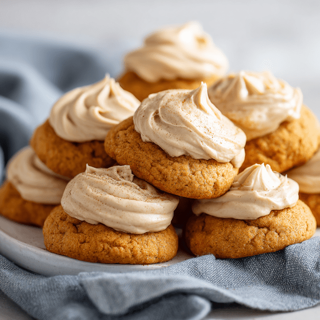 Pumpkin Cookies with Brown Sugar Frosting