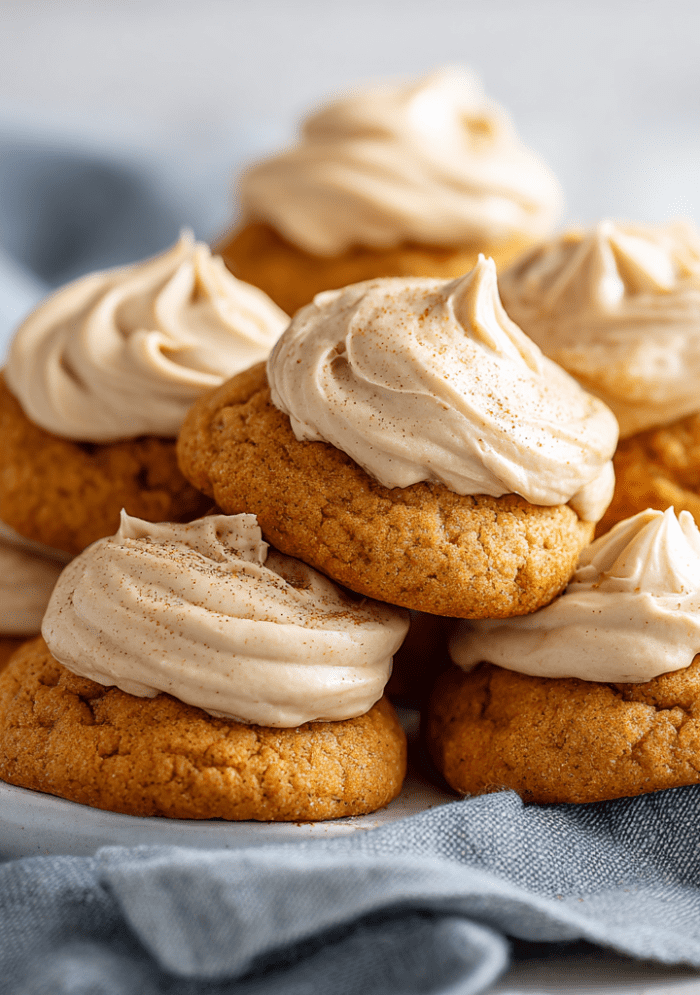 Pumpkin Cookies with Brown Sugar Frosting
