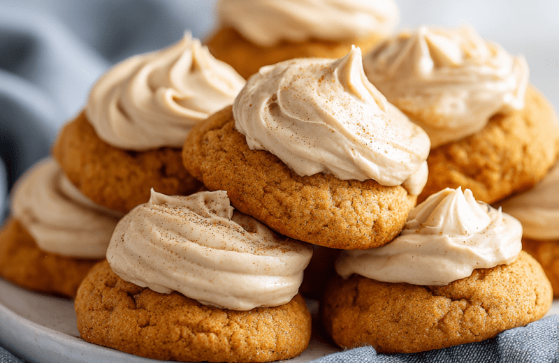 Pumpkin Cookies with Brown Sugar Frosting
