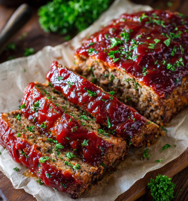 Classic BBQ Meatloaf with Ketchup Glaze