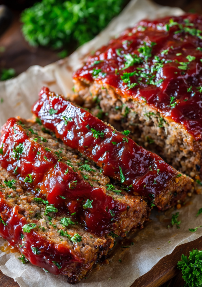 Classic BBQ Meatloaf with Ketchup Glaze
