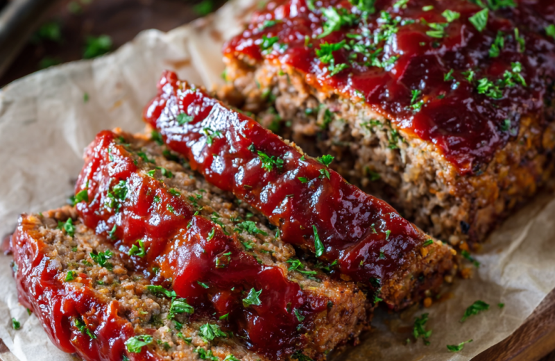 Classic BBQ Meatloaf with Ketchup Glaze