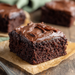 Zucchini Brownies with Silky Cocoa Frosting