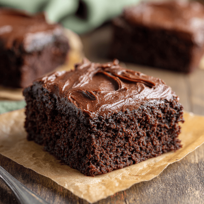 Zucchini Brownies with Silky Cocoa Frosting