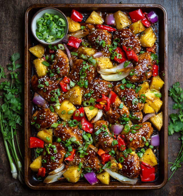 Sheet Pan Teriyaki Chicken with Pineapple