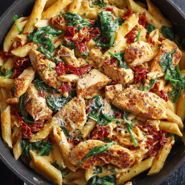 Creamy Sundried Tomato Chicken Penne Prep